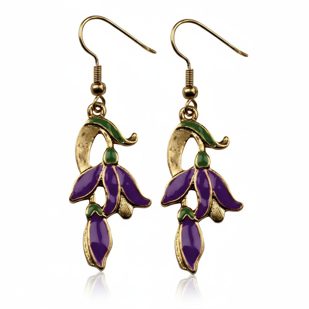 Art Nouveau Flower Earrings