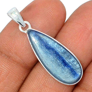 Blue Kyanite Silver Pendant
