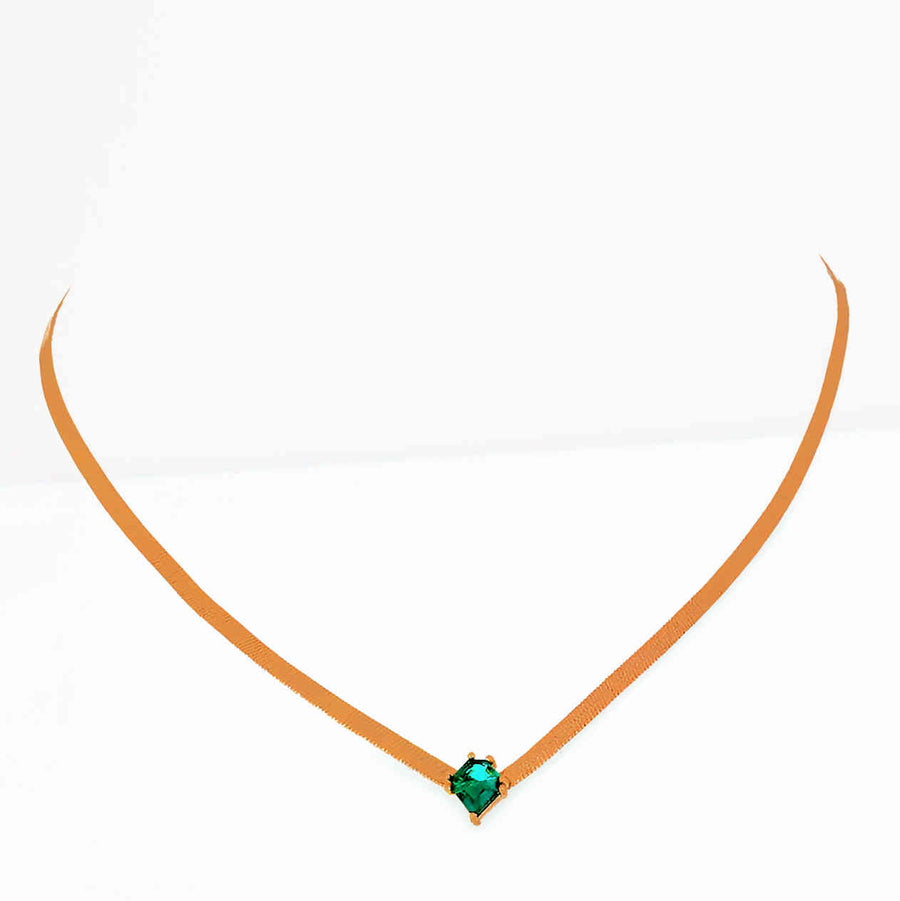 Elegant Gold and Green Necklace