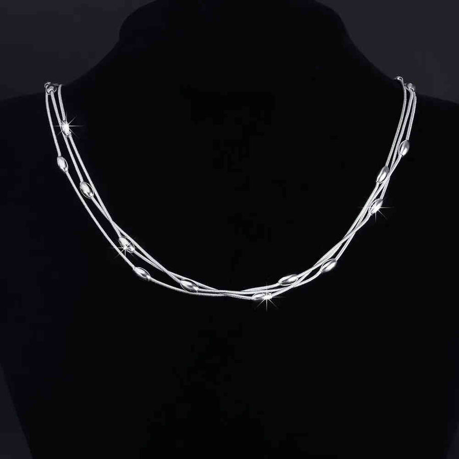 Sterling Silver Nacklace with Silver Beads
