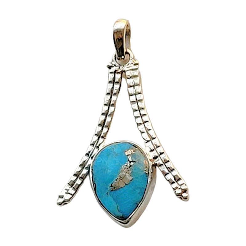 Turquoise and Pyrite Pendant