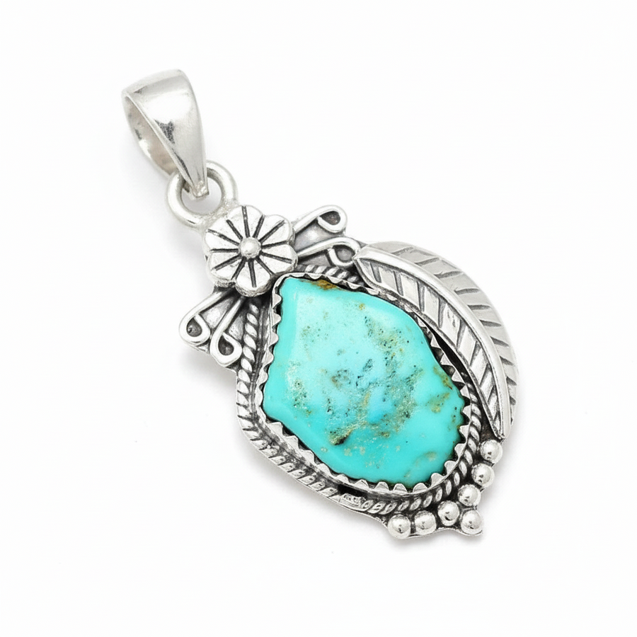 Sleeping Beauty Turquoise Pendant