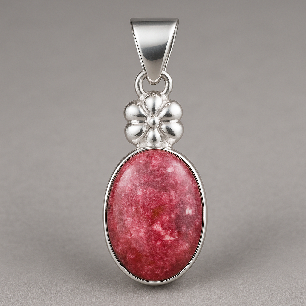Thulite Sterling Silver pendant