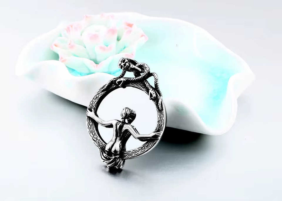 Girl looking in the mirror Pendant