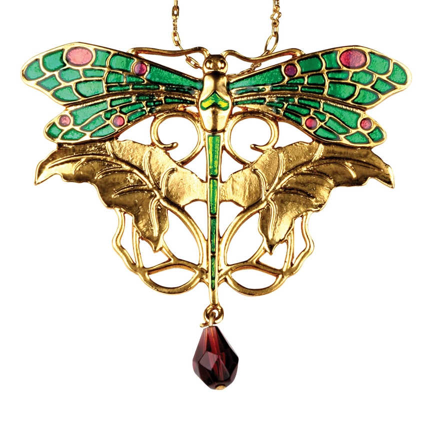 Dragonfly Necklace Art Nouveau