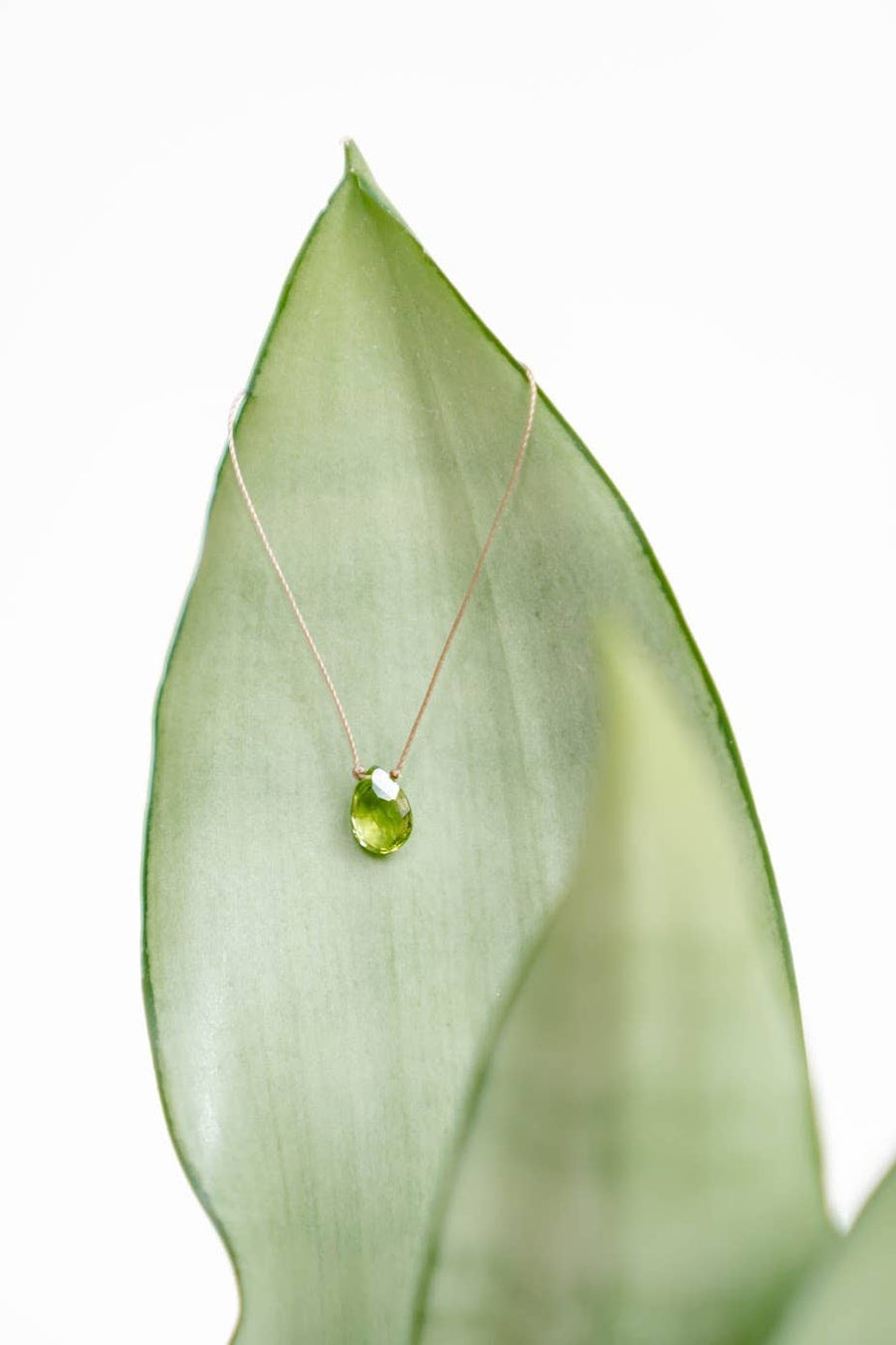 Peridot Small Teardrop Necklace