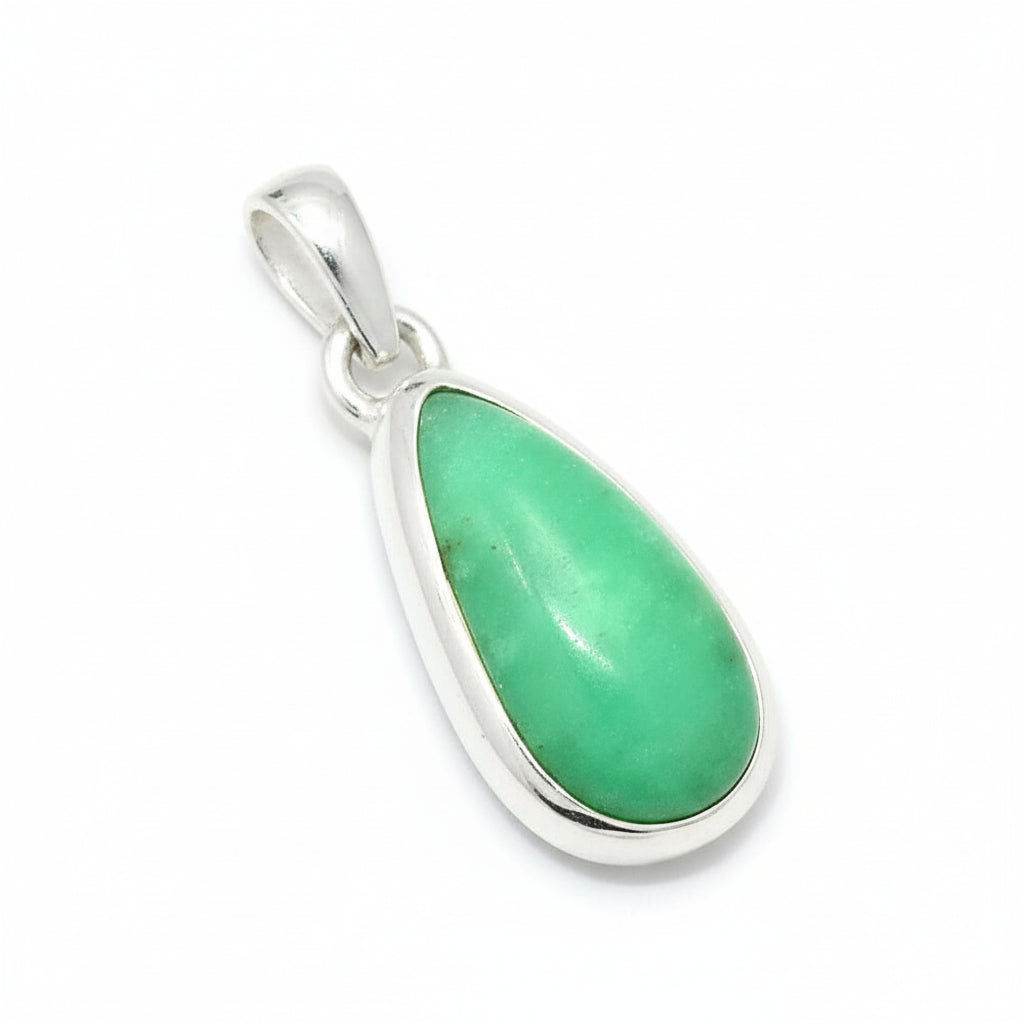 Chrysoprase Sterling Silver Pendant