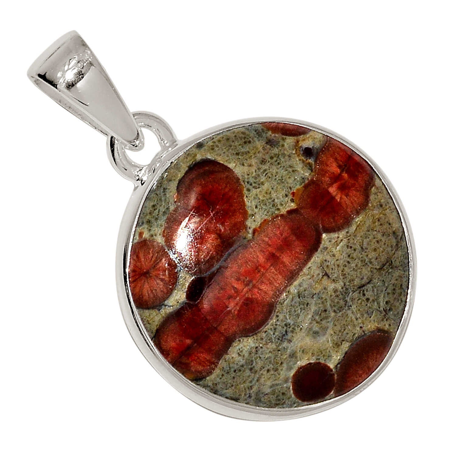 Peanut Obsidian Sterling Silver Pendant