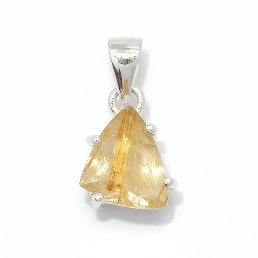 Faceted Golden Rutile Pendant