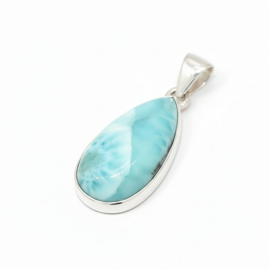 Larimar sterling silver pendant