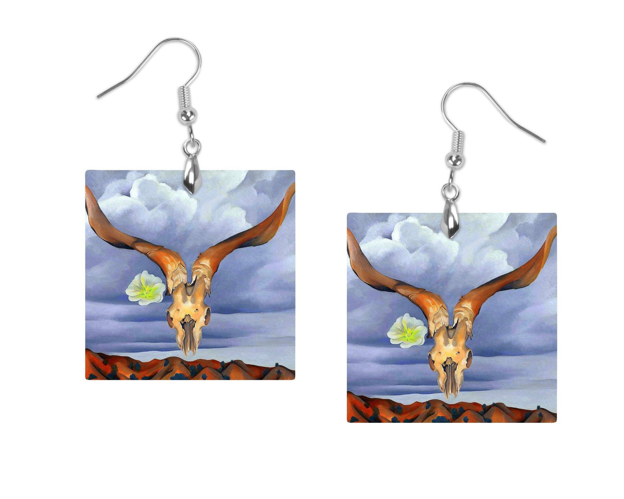 Georgia O'Keeffe Ram's Head Earrings