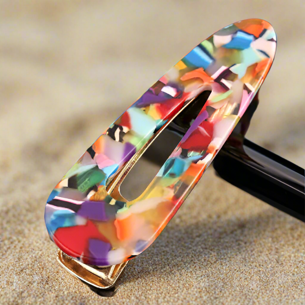 Acrylic Bold Colored Hair Clip