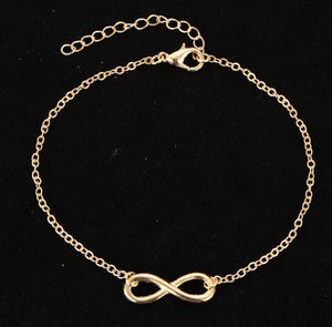 ankle bracelet gold infinity