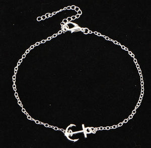ankle bracelet silver anchor