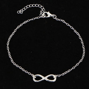 ankle bracelet silver infinity