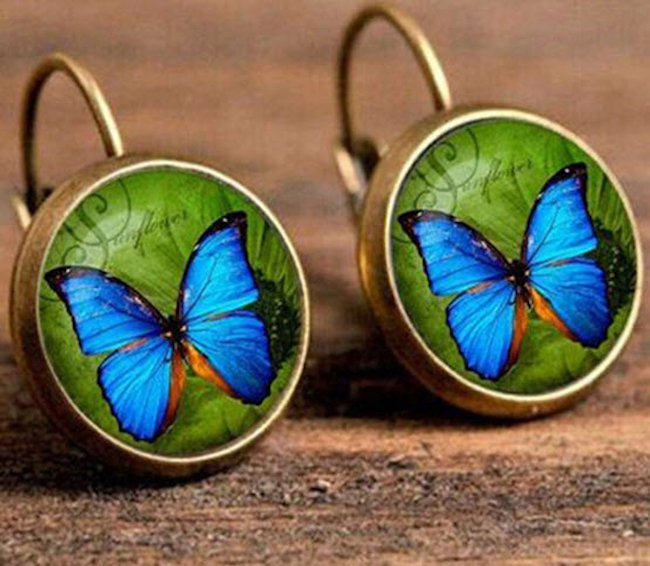 Morpho Butterfly Earrings
