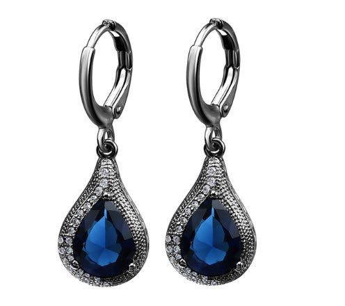 earring crystal blue