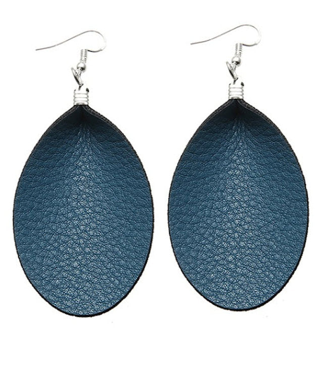 Leather Teardrop Boho Earrings