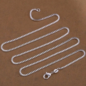 Box Chain 22 inch .925 Sterling Silver Necklace