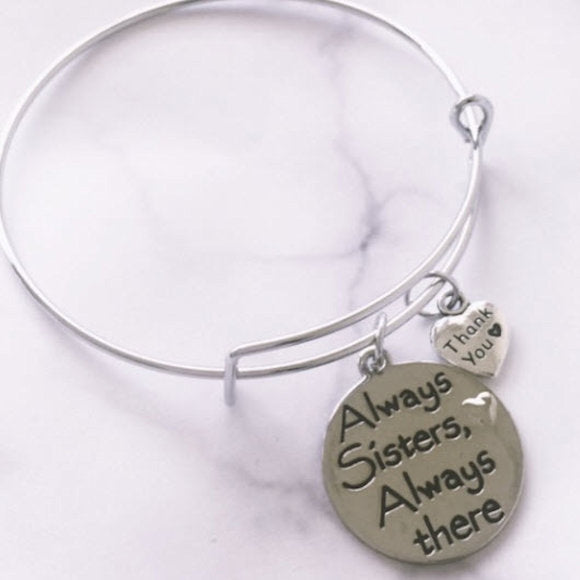 Bracelet Always Sisters Always There silver dangle