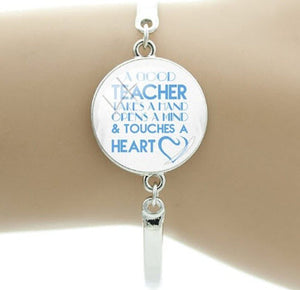 silver bracelet good teacher
