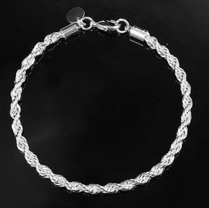 Twisted Rope .925 Sterling Silver Bracelet