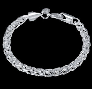 Bracelet  .925 Sterling Silver Twisted Chain