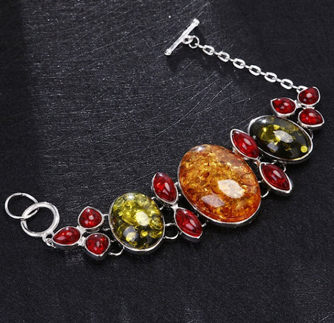 bracelet faux amber