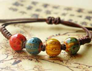 bracelet boho ceramic beads