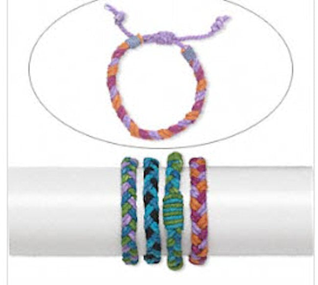 Cotton Wrapped Knot Closure Adjustable Bracelet