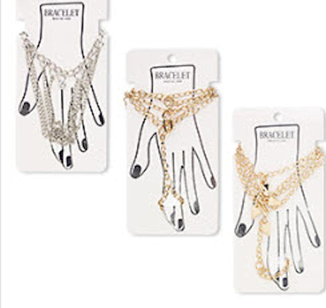 Bracelet Cufflet Imitation Rhodium Coated with Glass Rhinestones