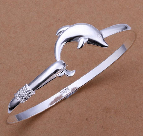 Dolphin Clasp Bangle bracelet