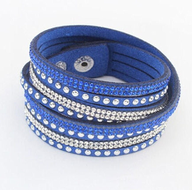 Cuff Punk Crystal Rhinestone Bracelet