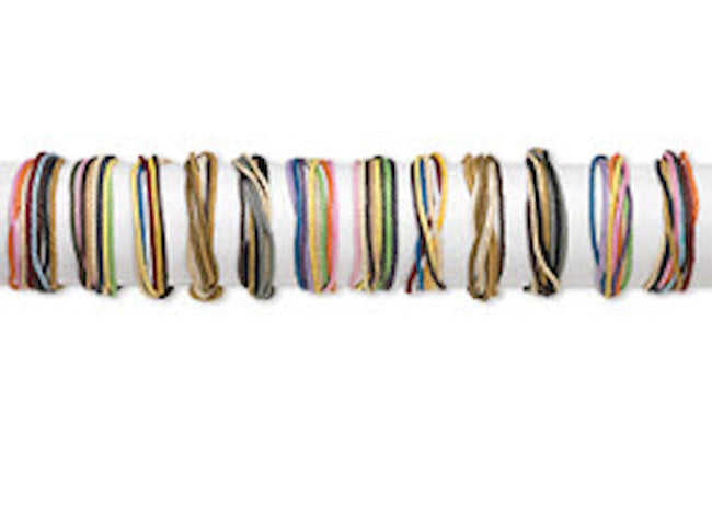 Bracelet Multi Strand Waxed Cord Adjustable Knot Closure