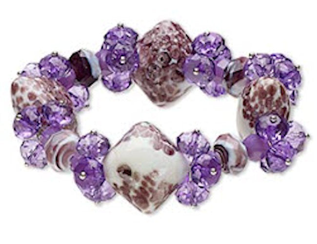 Purple Multicolored Stretch Bracelet