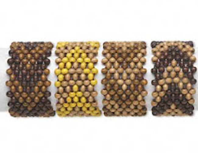 bracelet stretch wood chevron