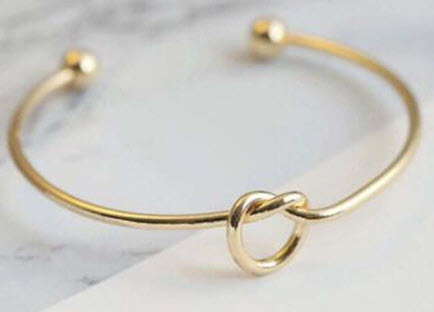 bracelet gold knot cuff