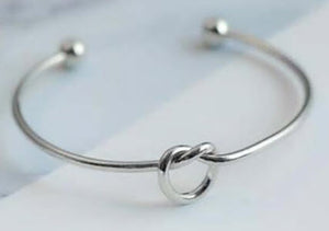 bracelet silver knot cuff
