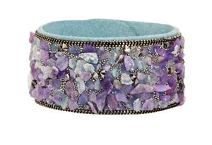 bracelet purple stone