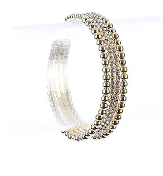 Bracelet double layer rhinestone