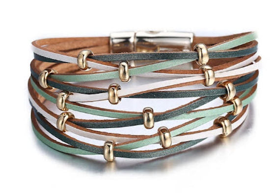 bracelet leather green
