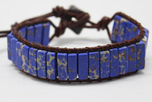 bracelet tube beads dark blue