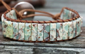bracelet tube beads green