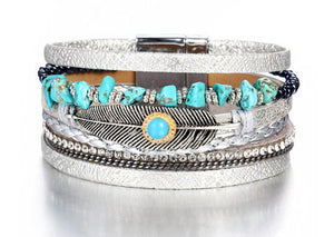 bracelet turquoise magnetic clasp