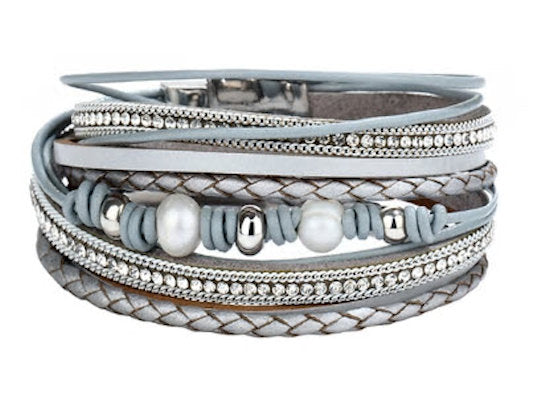 bracelet wrap rhinestone pearl