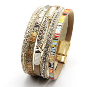 bracelet multi layered khaki