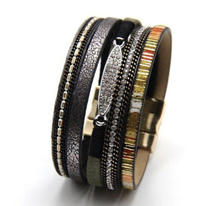 bracelet multi layered black