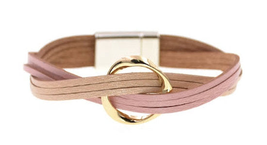 bracelet leather magnetic clasp