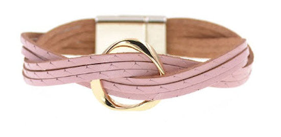 bracelet leather magnetic clasp
