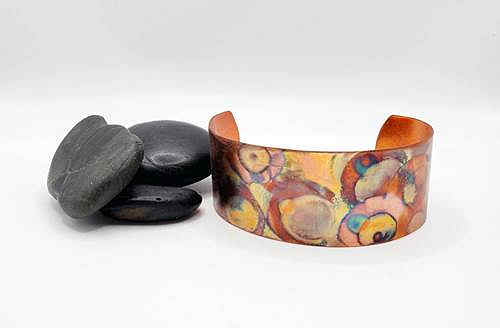 Flame Painted Cuff Bracelet